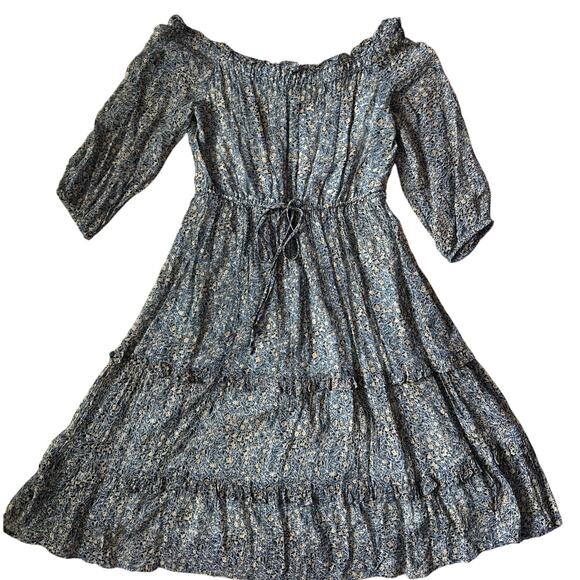 Anthropologie Kira Off-The-Shoulder‎ Peasant Dress Multi Size 8 - Picture 4 of 12